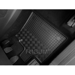 CAR RUBBER FLOOR MATS BLACK RENAULT CAPTUR (2020-...) RIGUM