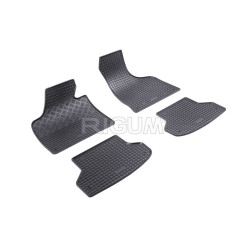 CAR RUBBER FLOOR MATS BLACK AUDI A3 (2003-2012) RIGUM