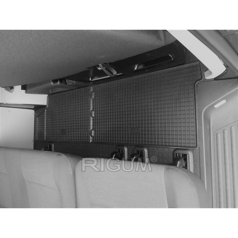 Car rubber floor mats black  VW T5/T6 Trans./Caraw. 2nd row (2003-...) RIGUM