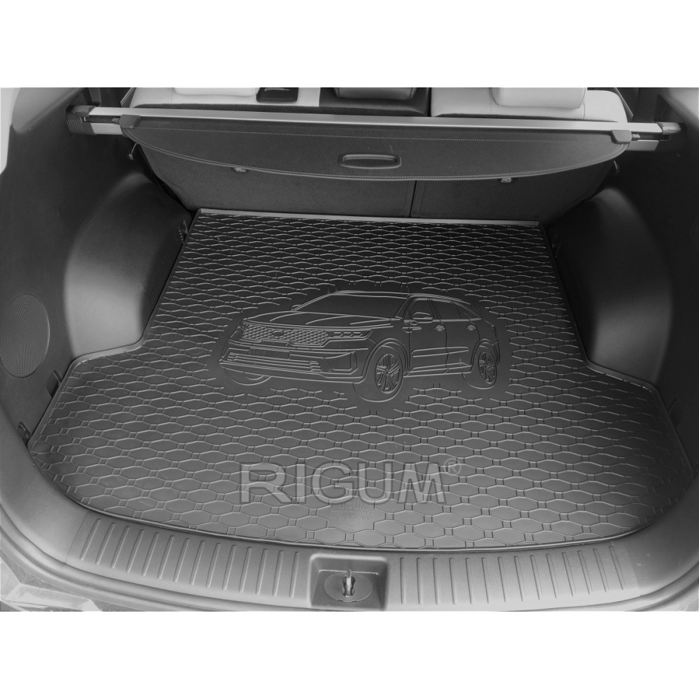 Car rubber trunk mat KIA SORENTO (5s.)(2020-...) RIGUM 