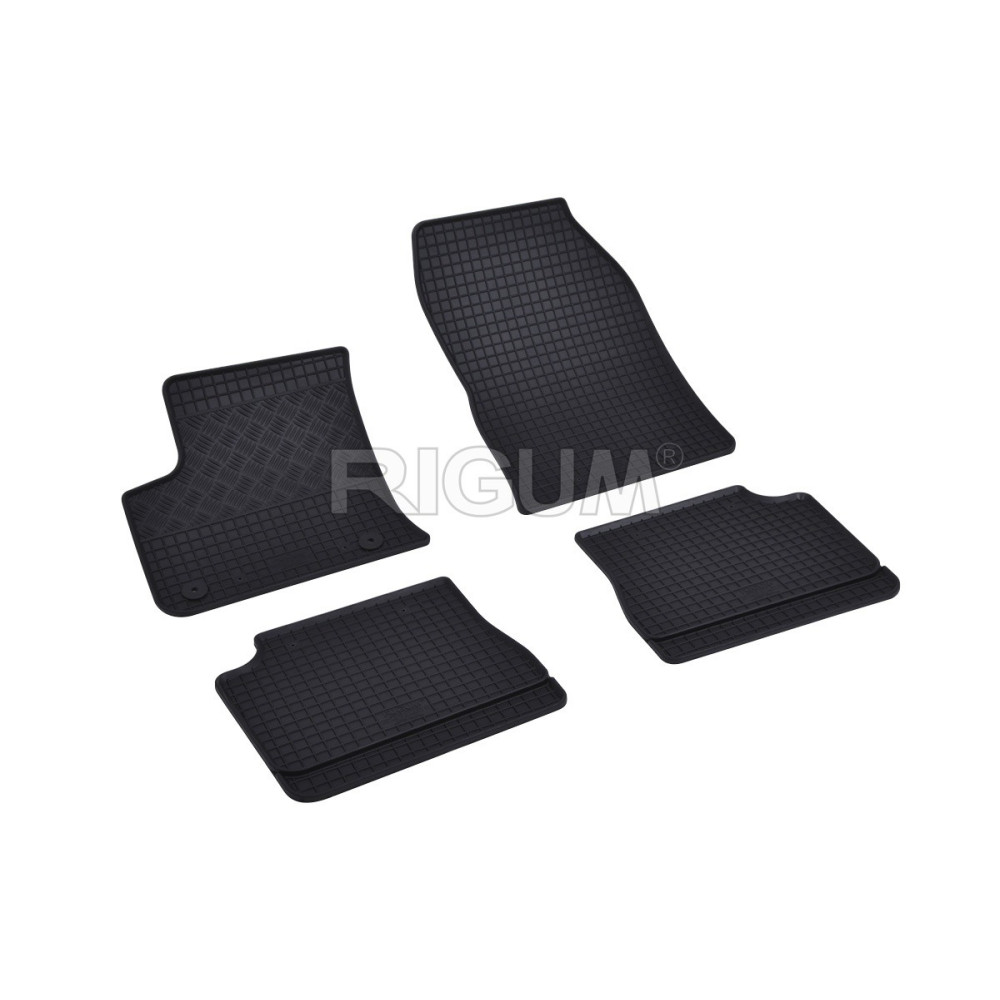 CAR RUBBER FLOOR MATS BLACK CITROEN E-C4 (2021-...) RIGUM