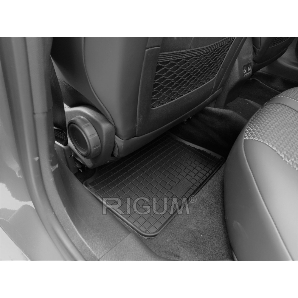 CAR RUBBER FLOOR MATS BLACK OPEL CORSA-E F (2020-...) RIGUM