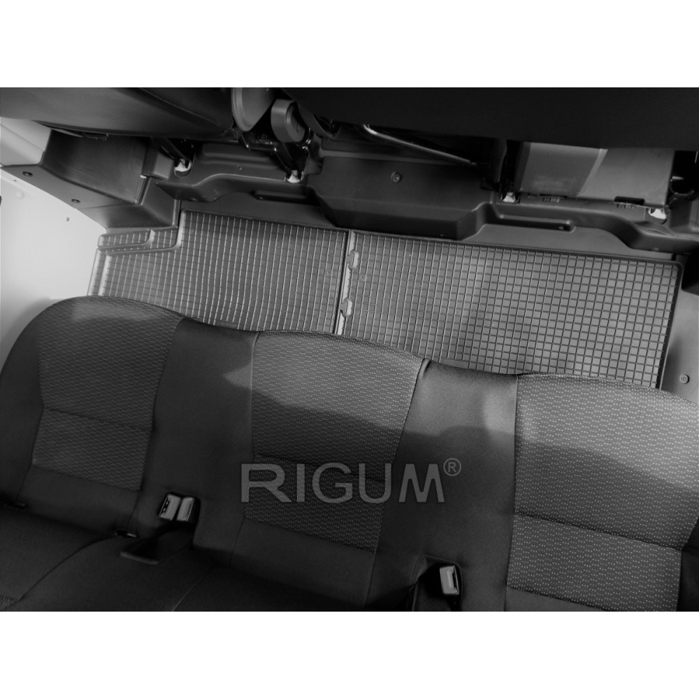 CAR RUBBER FLOOR MATS BLACK FIAT DUCATO 2.RINDA  (2006-...) RIGUM