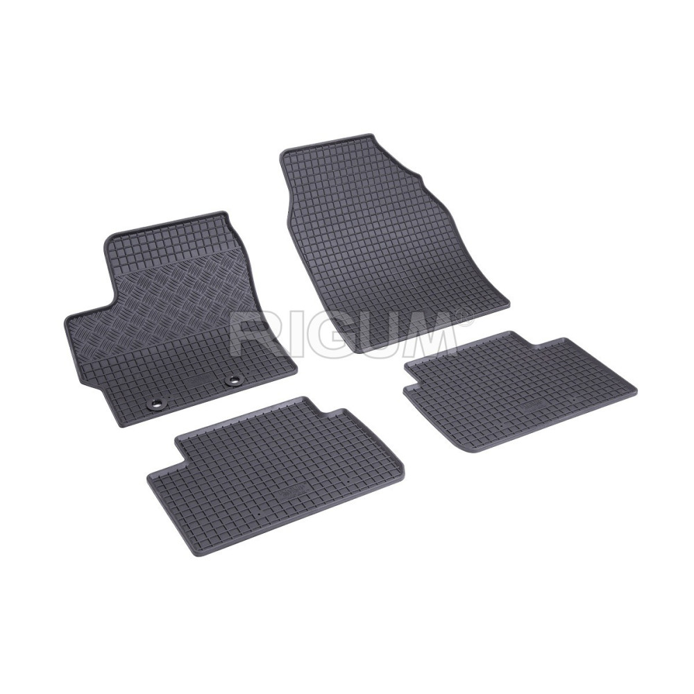 CAR RUBBER FLOOR MATS BLACK MAZDA 2 (2022-...) RIGUM