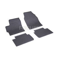 CAR RUBBER FLOOR MATS BLACK MAZDA 2 (2022-...) RIGUM