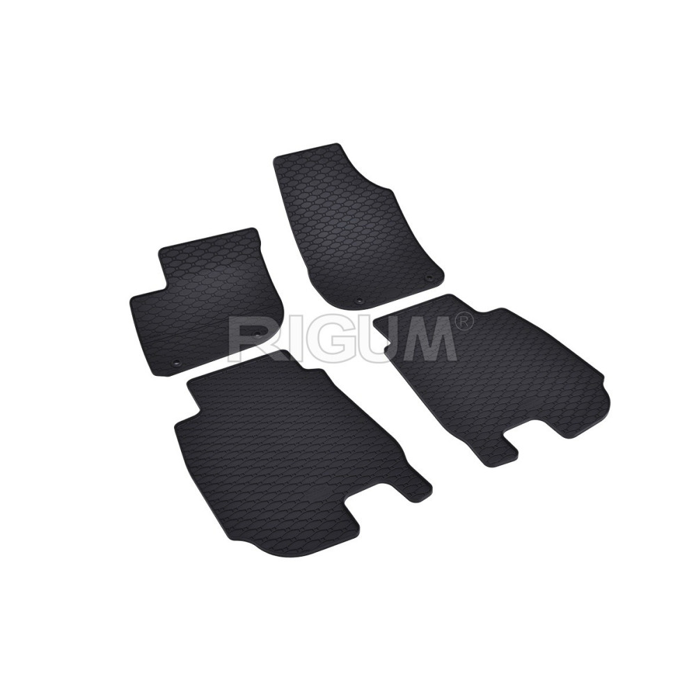 CAR RUBBER FLOOR MATS BLACK HONDA HR-V (2022-...) RIGUM