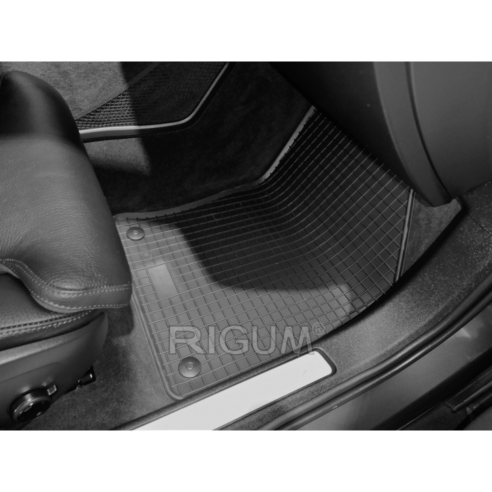 CAR RUBBER FLOOR MATS BLACK VOLVO V60 (2018-...) RIGUM