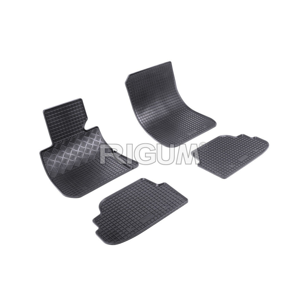CAR RUBBER FLOOR MATS BLACK BMW 1 E81 (3d.)(2007 -2011) RIGUM