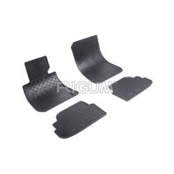 CAR RUBBER FLOOR MATS BLACK BMW 1 E81 (3d.)(2007 -2011) RIGUM