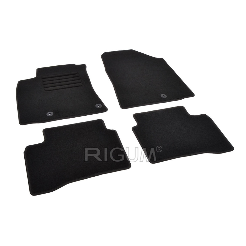 Car textile mats black HYUNDAI IONIQ HYBRID (2017-...) RIGUM TEXTILE