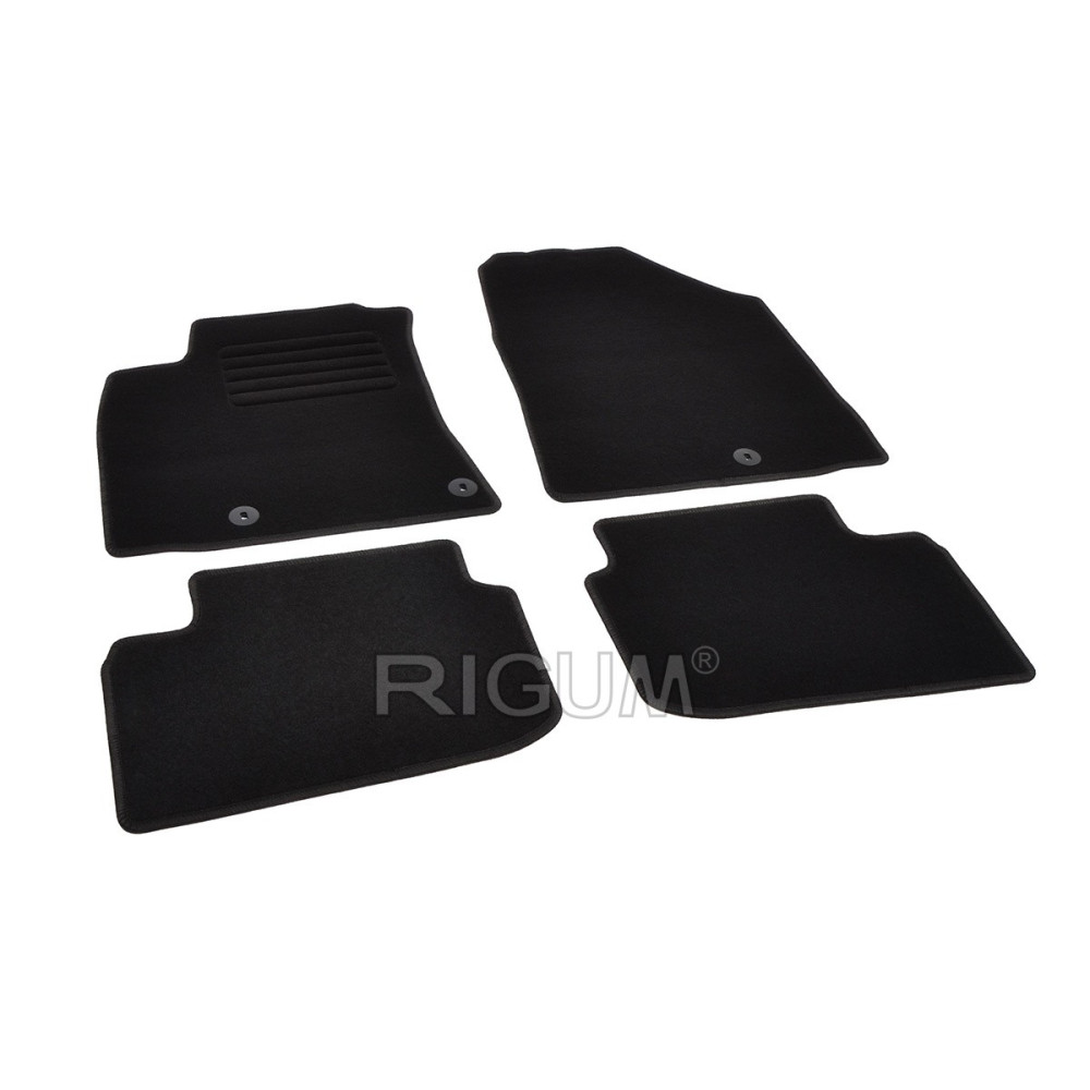 Car textile mats black HYUNDAI IONIQ ELECTRIC (2017-...) RIGUM TEXTILE