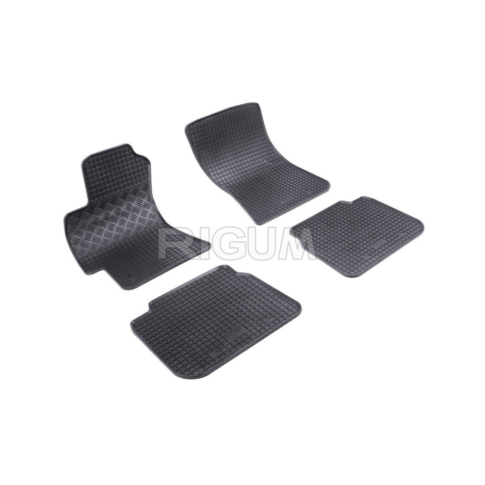 CAR RUBBER FLOOR MATS BLACK SUBARU LEGACY/SUBARU OUTBACK (2004-2009) RIGUM