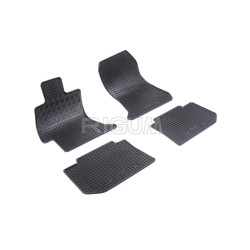 CAR RUBBER FLOOR MATS BLACK SUBARU XV (2012-...) RIGUM