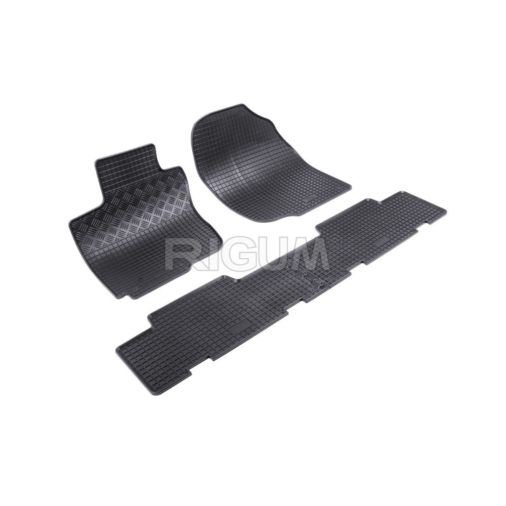 CAR RUBBER FLOOR MATS BLACK TOYOTA RAV4 (2006-2012) RIGUM