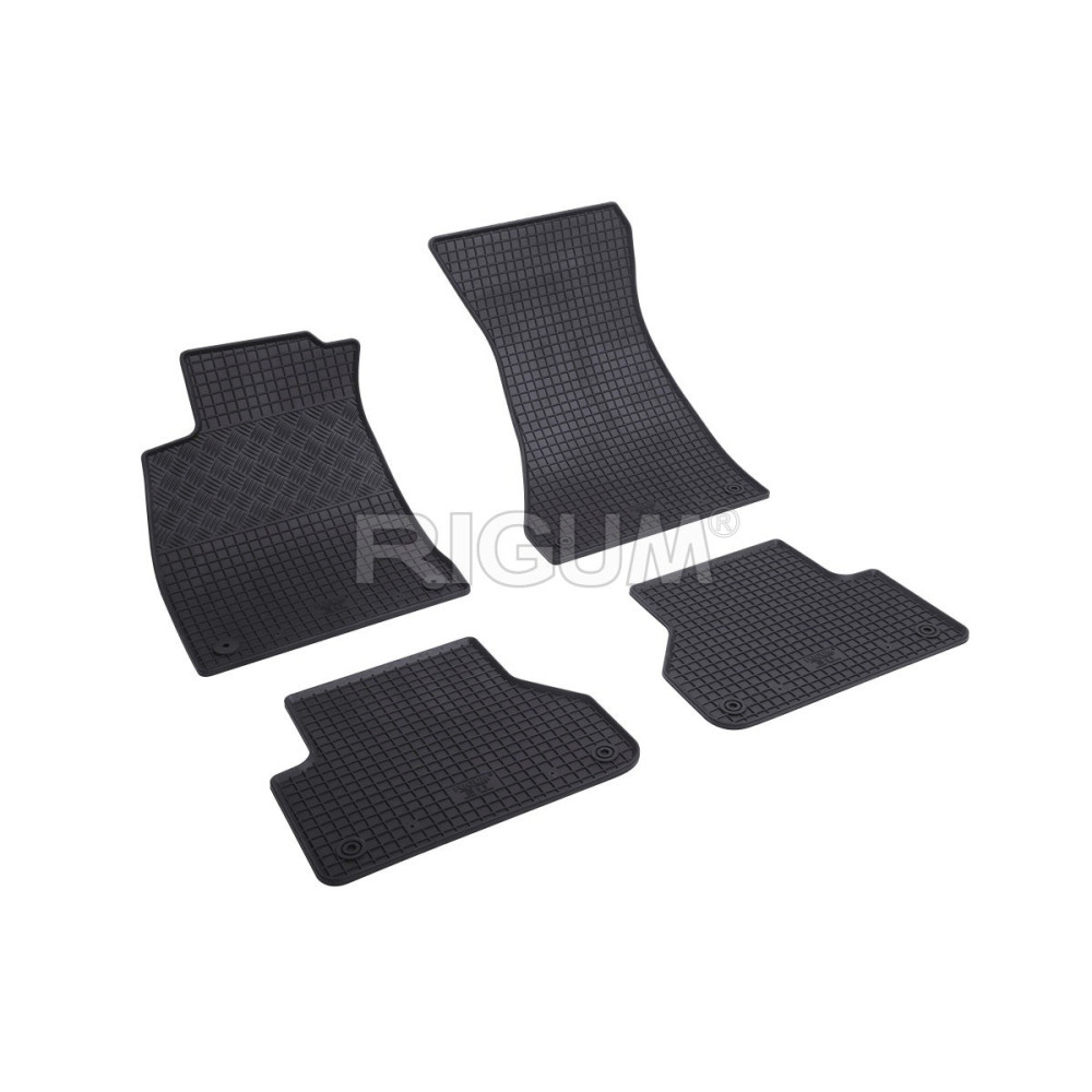 CAR RUBBER FLOOR MATS BLACK AUDI A5 Sportback (2016-...) RIGUM