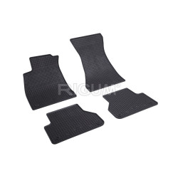 CAR RUBBER FLOOR MATS BLACK AUDI A4 (2016-...) RIGUM