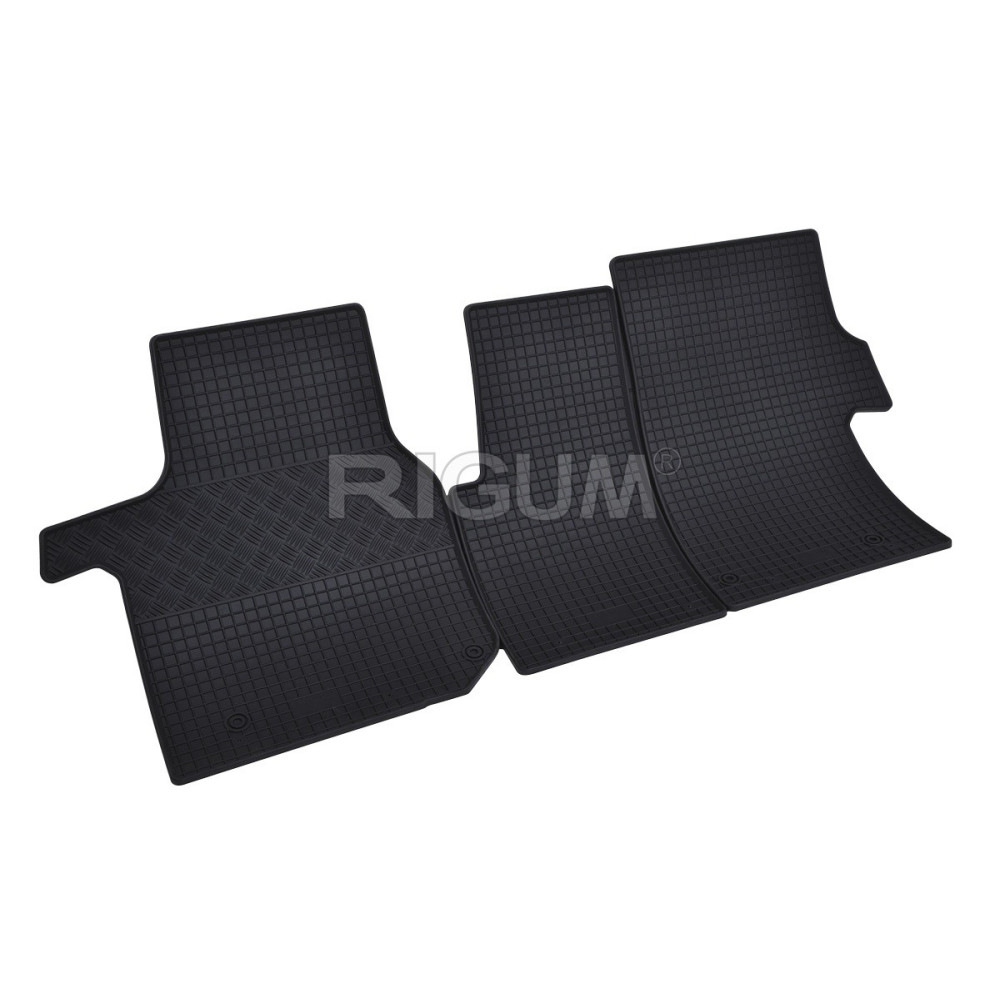 CAR RUBBER FLOOR MATS BLACK VW CRAFTER (2017-...) RIGUM