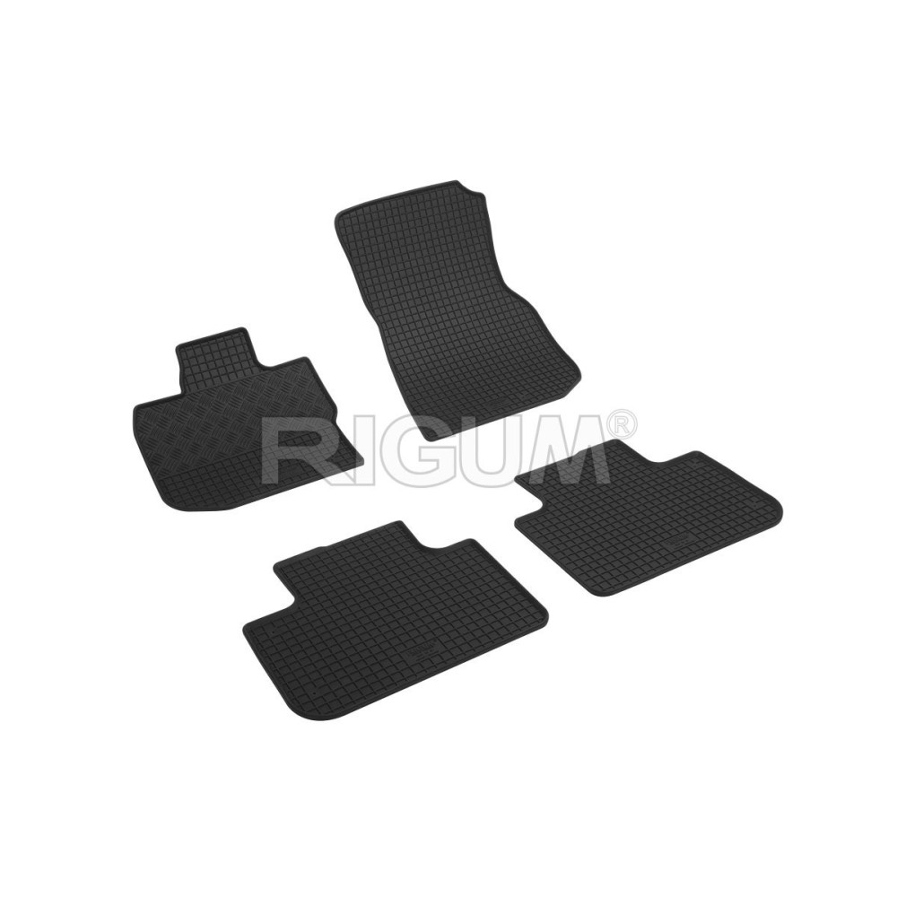 CAR RUBBER FLOOR MATS BLACK  BMW X4 G02 (2018-2025) RIGUM
