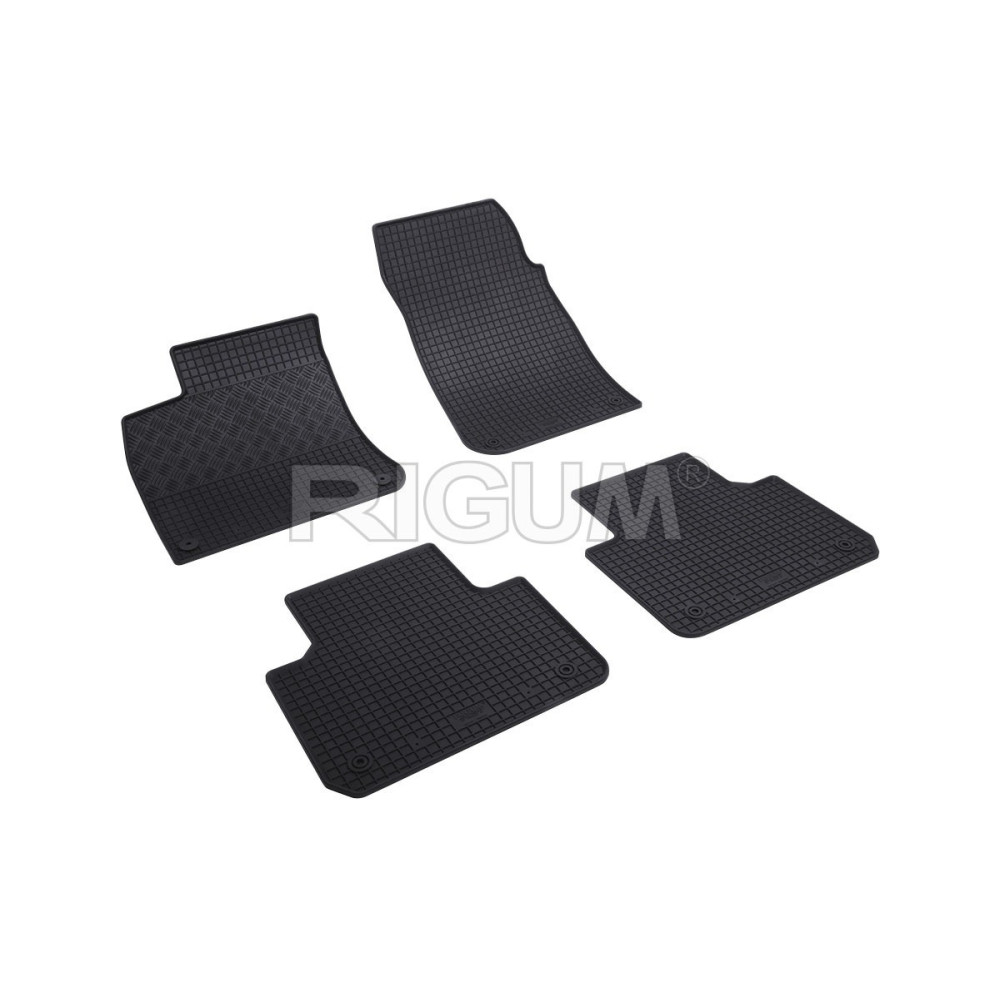 CAR RUBBER FLOOR MATS BLACK VW TOUAREG (2018-...) RIGUM