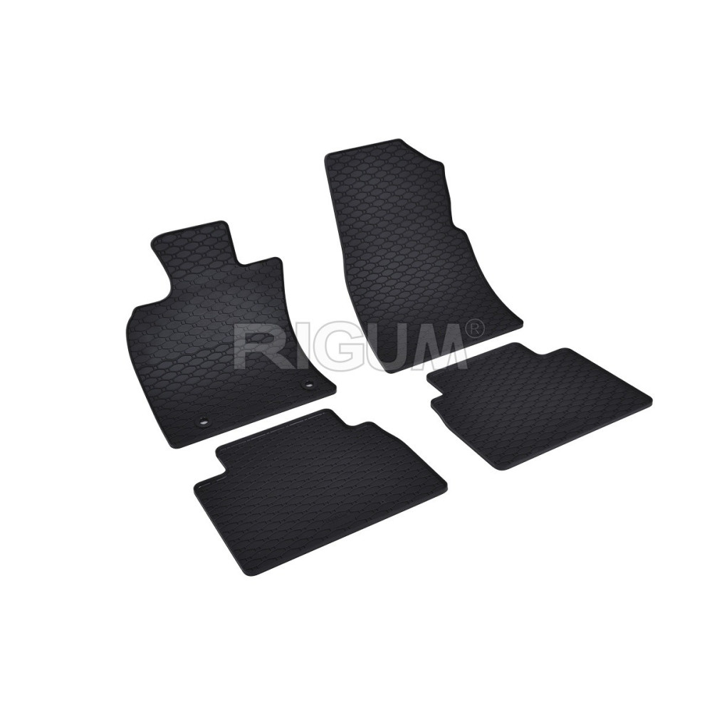 CAR RUBBER FLOOR MATS BLACK TOYOTA CAMRY (2018-...) RIGUM