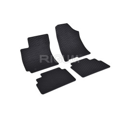 CAR RUBBER FLOOR MATS BLACK HYUNDAI KONA (2023-...) RIGUM