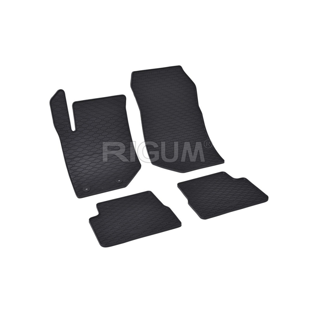 CAR RUBBER FLOOR MATS BLACK JEEP AVENGER (2023-...) RIGUM