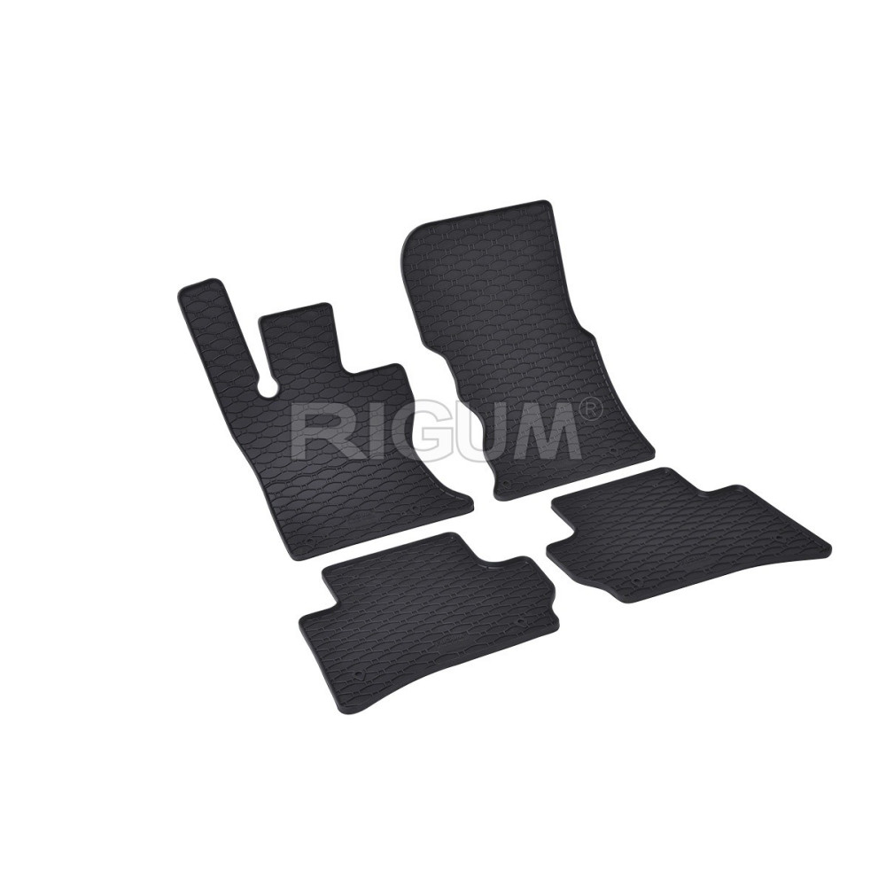 CAR RUBBER FLOOR MATS BLACK LAND ROVER RANGE ROVER VELAR (2017-...) RIGUM