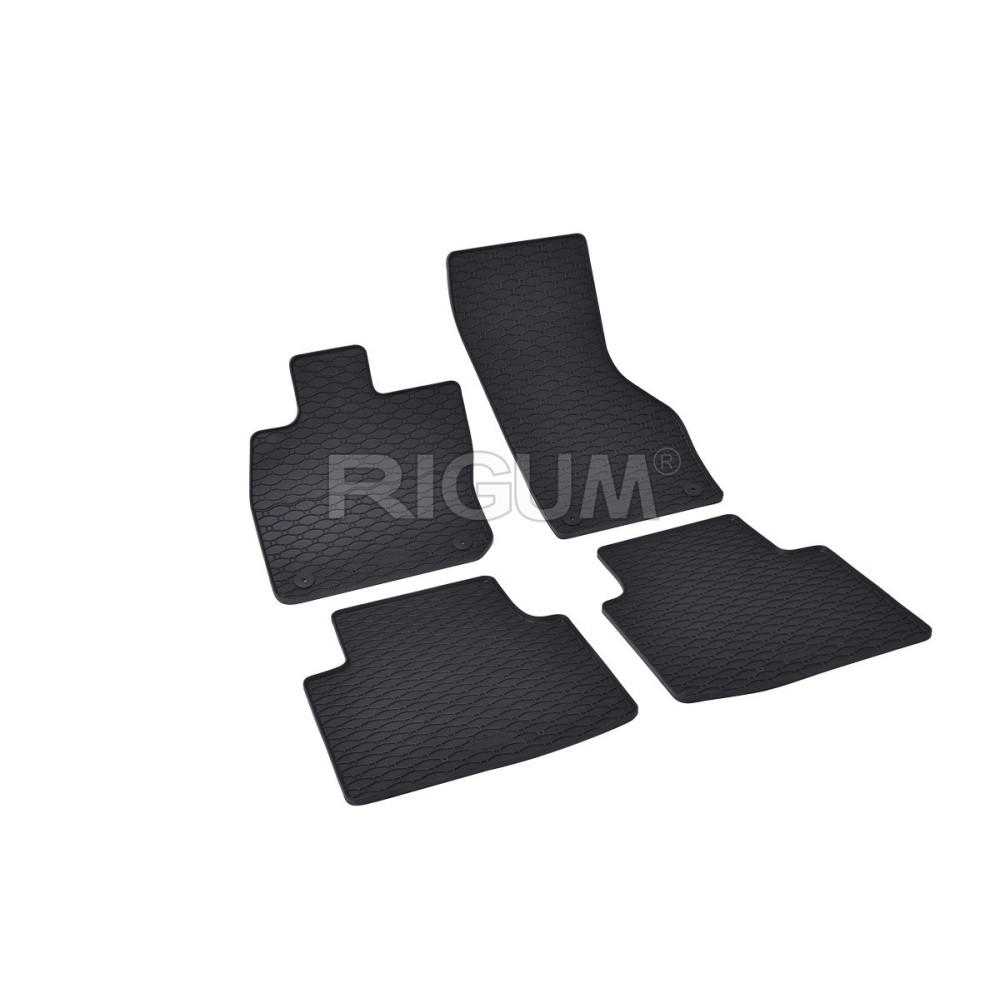 CAR RUBBER FLOOR MATS BLACK SKODA SUPERB IV (2024-...) RIGUM