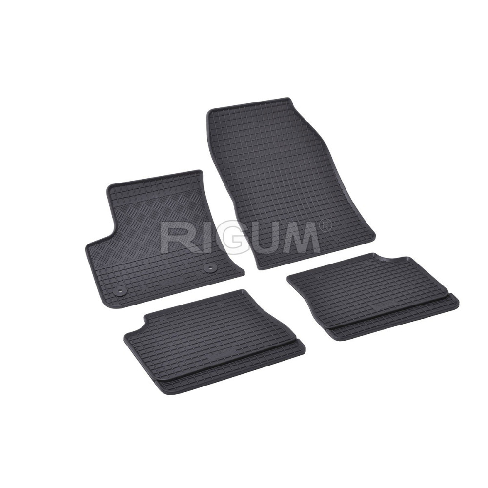 CAR RUBBER FLOOR MATS BLACK JEEP AVENGER EV (2024-...) RIGUM