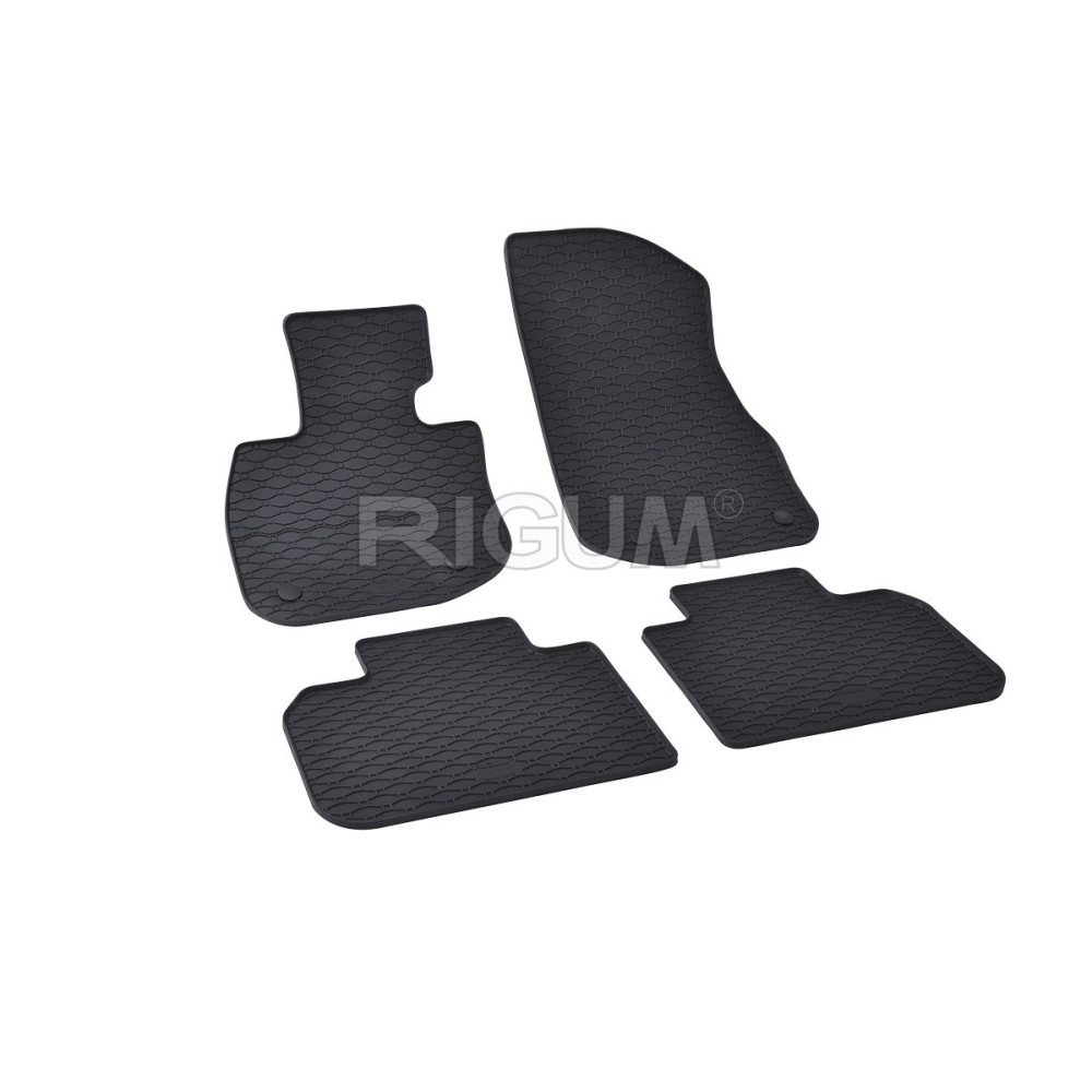 CAR RUBBER FLOOR MATS BLACK BMW iX2 (2024-...) RIGUM