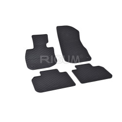 CAR RUBBER FLOOR MATS BLACK BMW iX1 Electric (2022-...) RIGUM