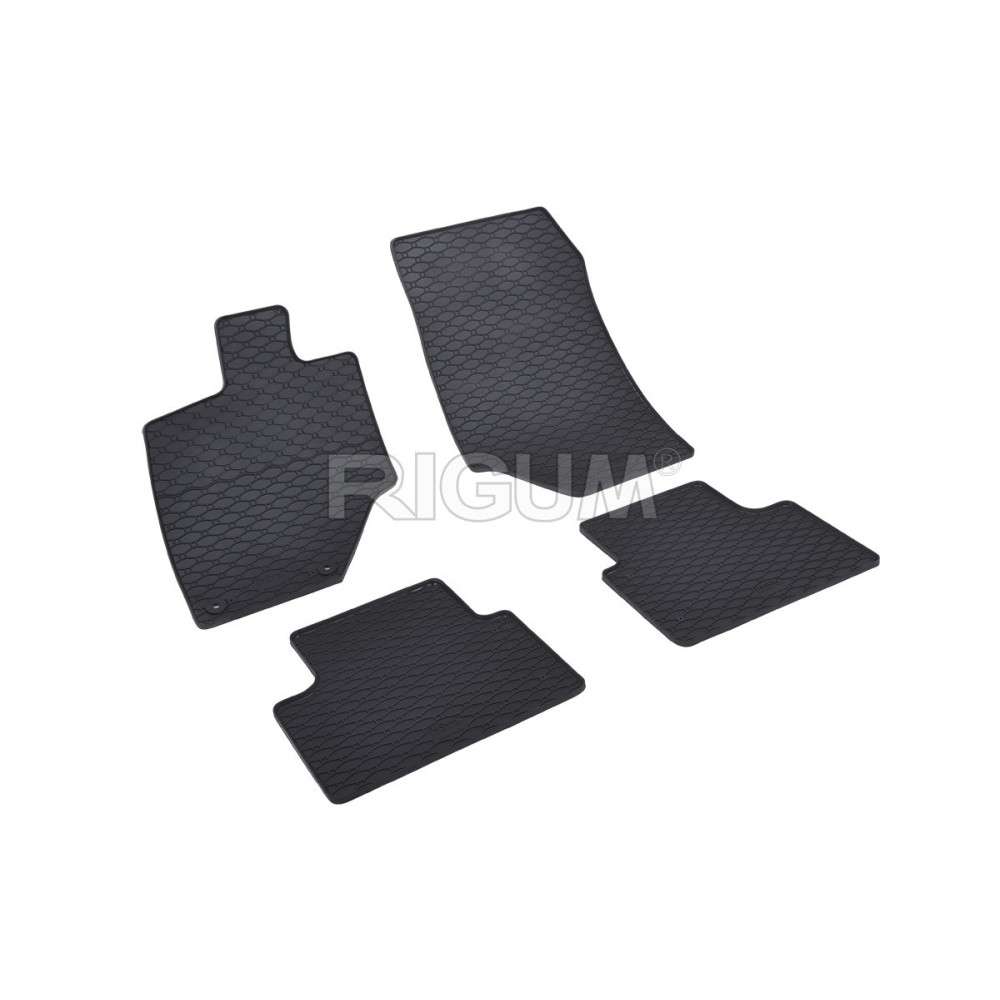 CAR RUBBER FLOOR MATS BLACK PEUGEOT 5008 Hybrid (2024-...) RIGUM