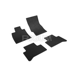 CAR RUBBER FLOOR MATS BLACK ALFA ROMEO STELVIO (2017-...) RIGUM