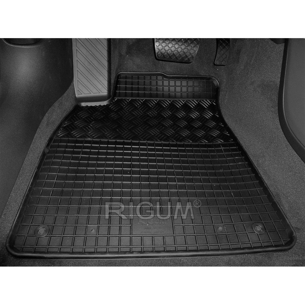 CAR RUBBER FLOOR MATS BLACK AUDI A7 (2010-2018) RIGUM