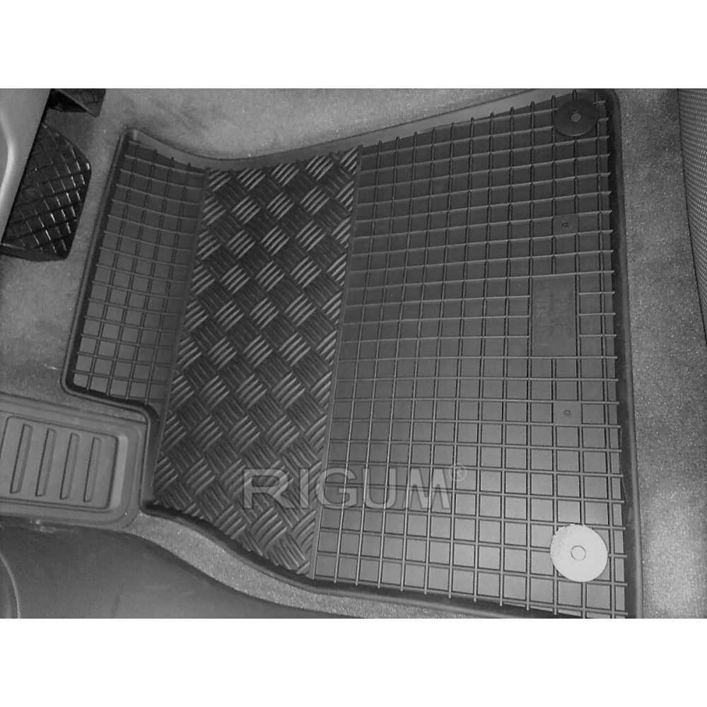 CAR RUBBER FLOOR MATS BLACK AUDI A6 (2018-...) RIGUM