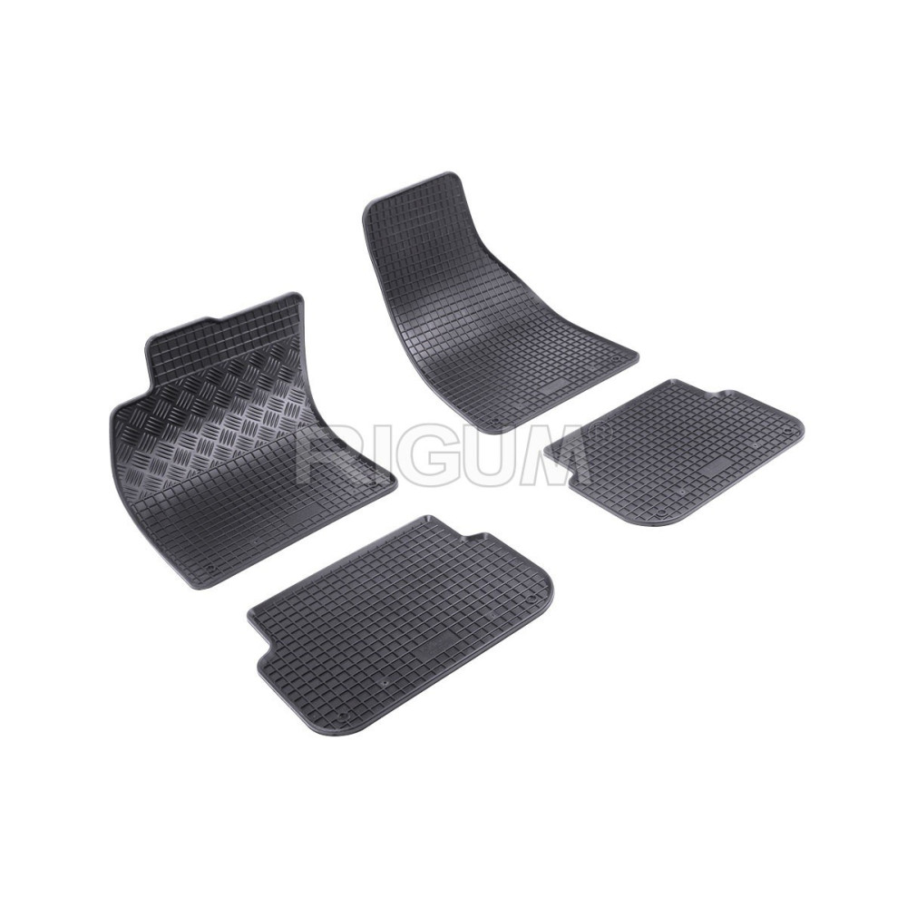 CAR RUBBER FLOOR MATS BLACK AUDI A6 (2004-2006) RIGUM
