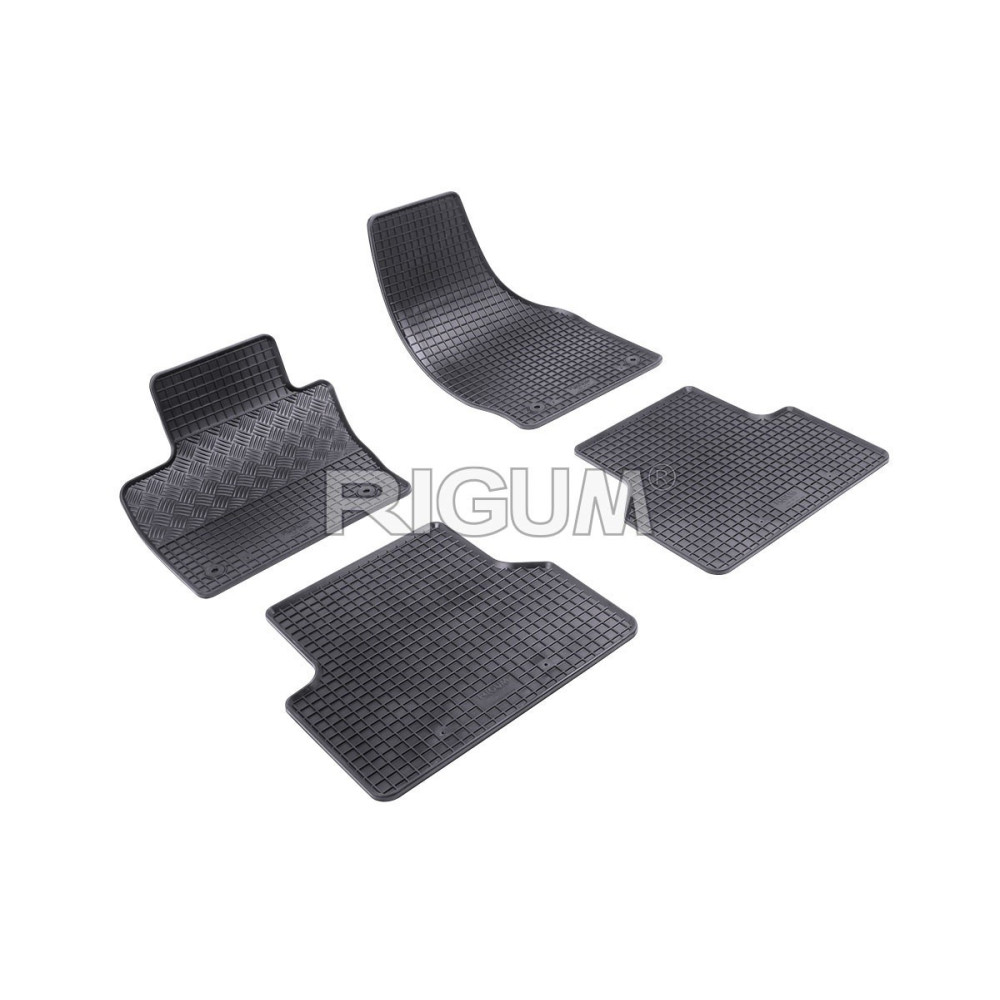 CAR RUBBER FLOOR MATS BLACK AUDI Q3 (2011-2018) RIGUM