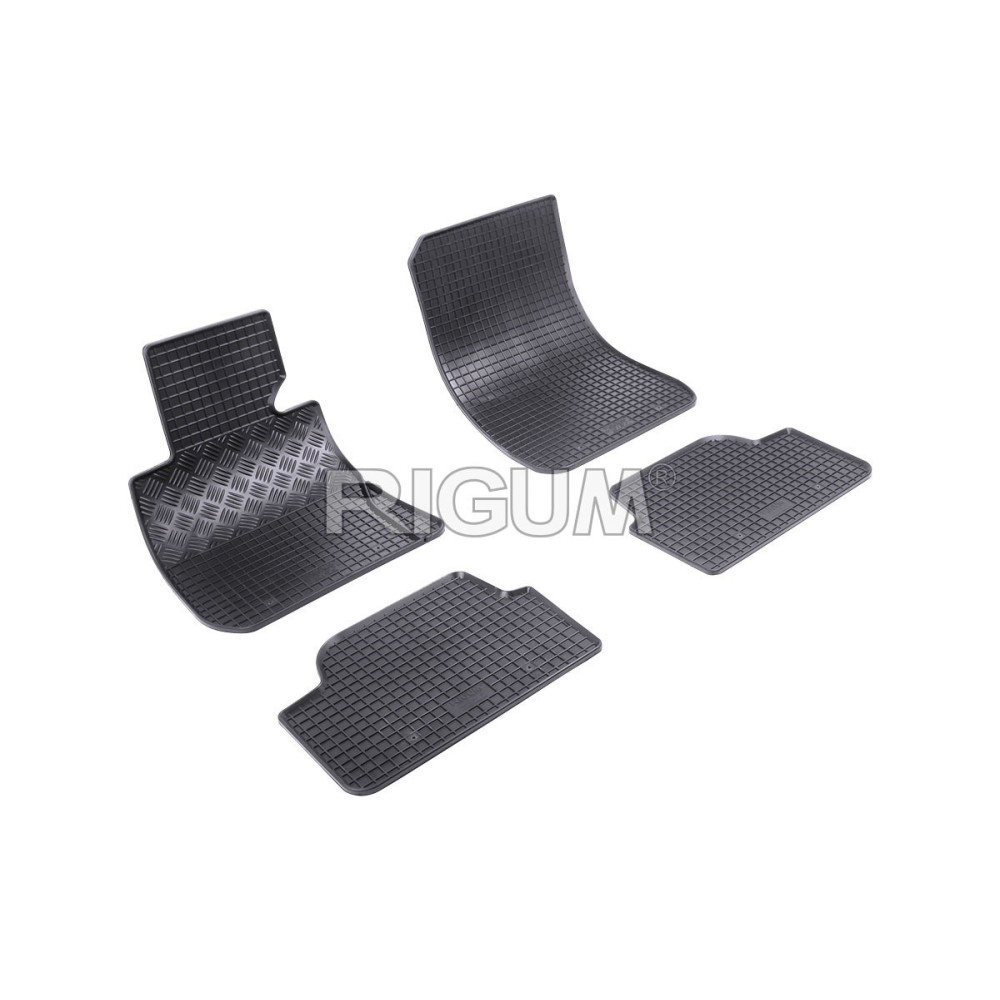 CAR RUBBER FLOOR MATS BLACK  BMW 1 E87 (2004-2011) RIGUM