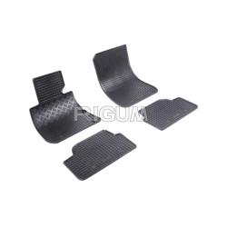 CAR RUBBER FLOOR MATS BLACK  BMW 1 E87 (2004-2011) RIGUM
