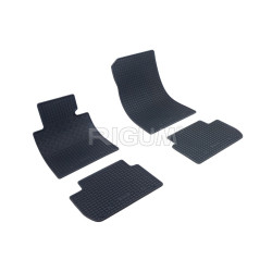 CAR RUBBER FLOOR MATS BLACK BMW 3 E46 (1998-2005) RIGUM