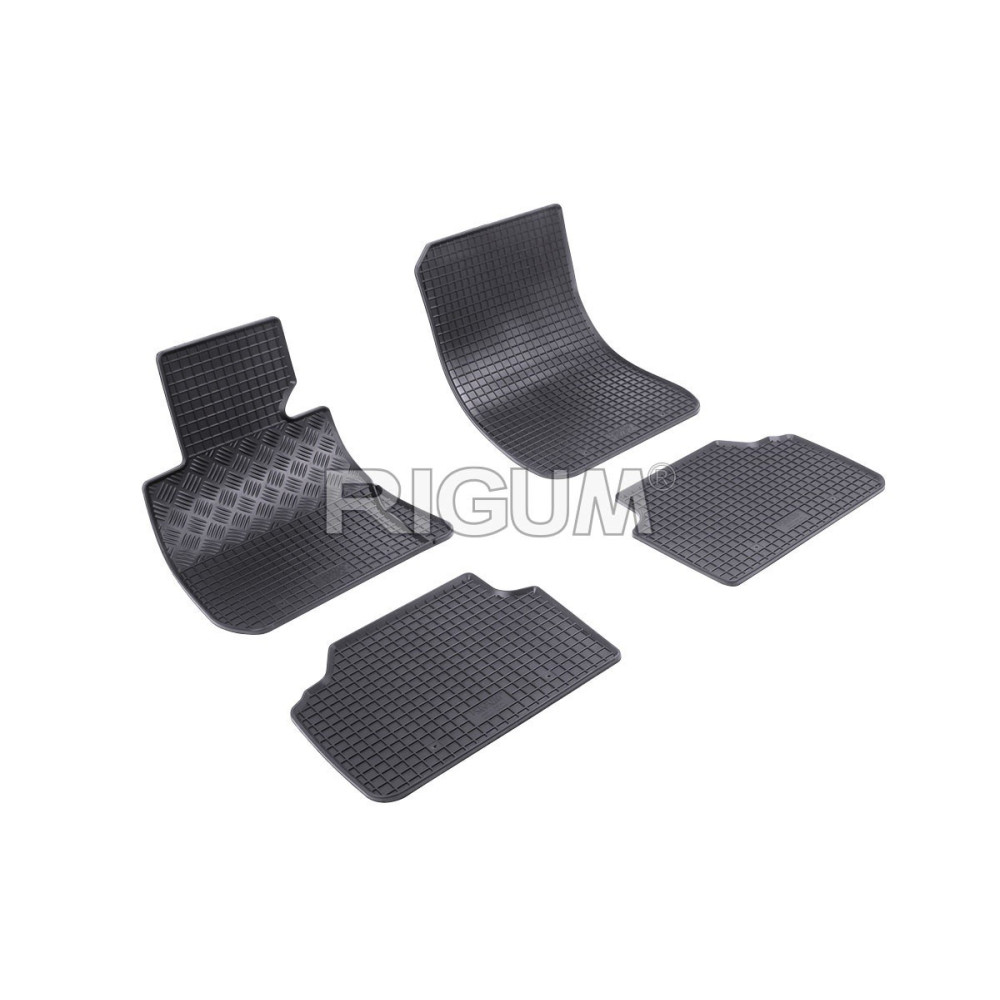 CAR RUBBER FLOOR MATS BLACK BMW 3 E90/E91 (2005-2012) RIGUM