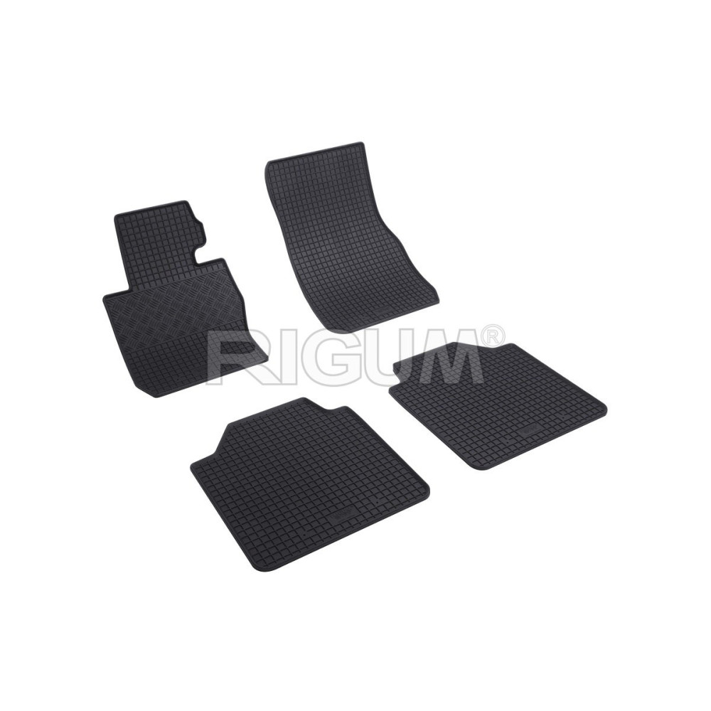 CAR RUBBER FLOOR MATS BLACK  BMW 3 GT F34 (2013-2020) RIGUM
