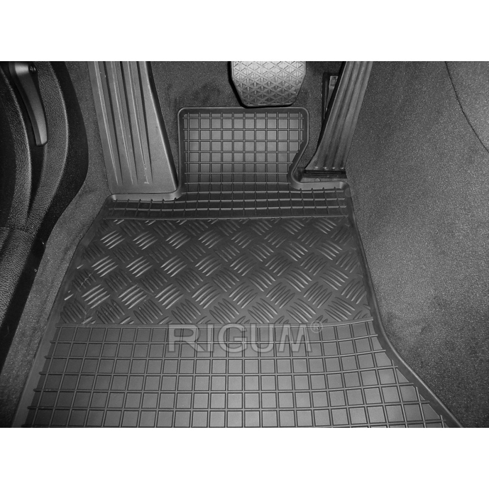 CAR RUBBER FLOOR MATS BLACK BMW 5 F10/F11 (2014-2017) RIGUM