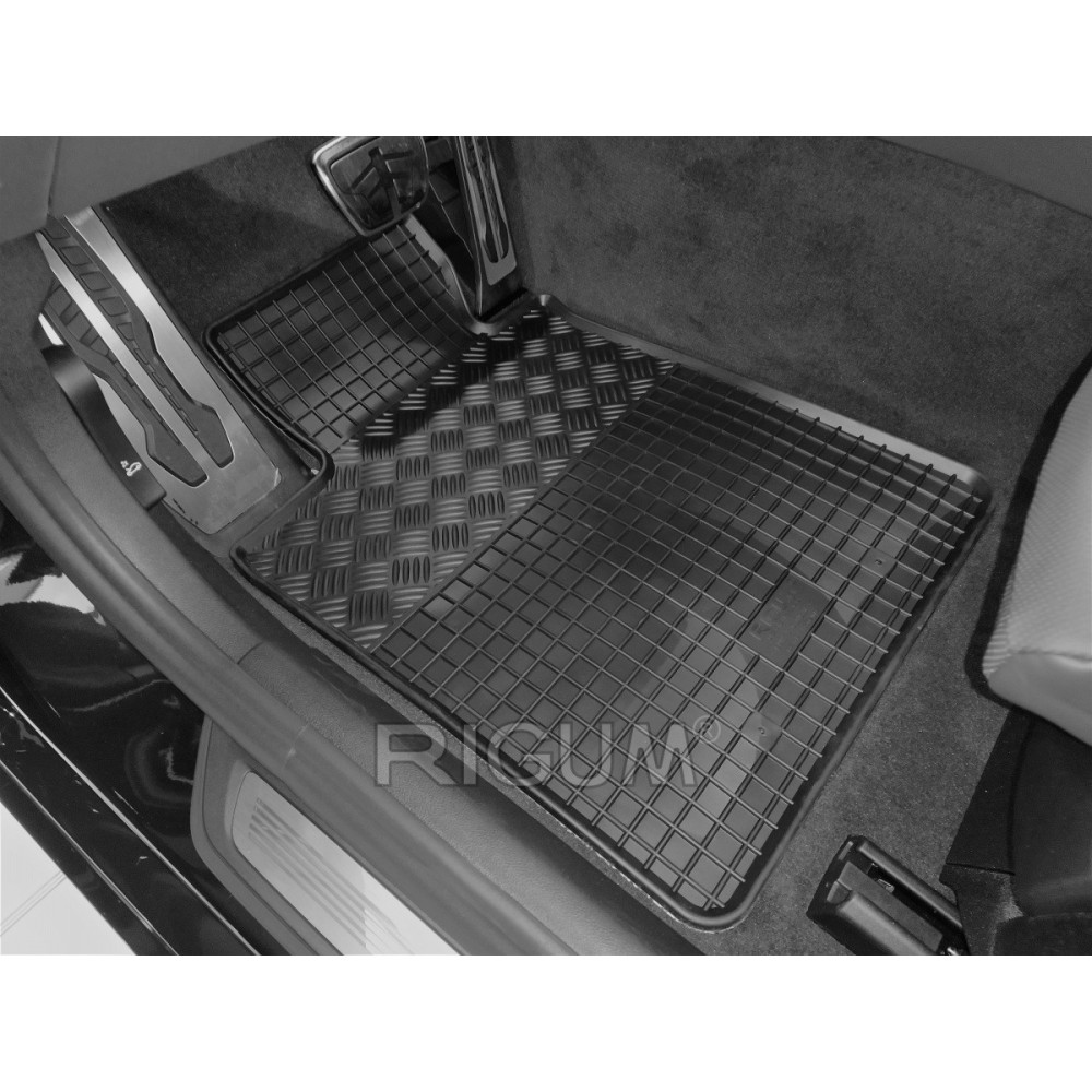 CAR RUBBER FLOOR MATS BLACK BMW 5 G30/G31 (2017-...) RIGUM
