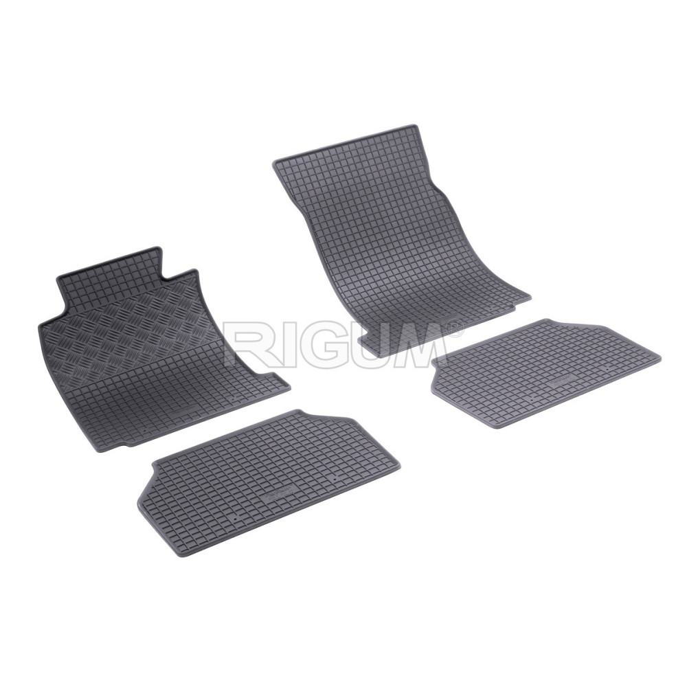 CAR RUBBER FLOOR MATS BLACK BMW 5 E39 (1996-2003) RIGUM