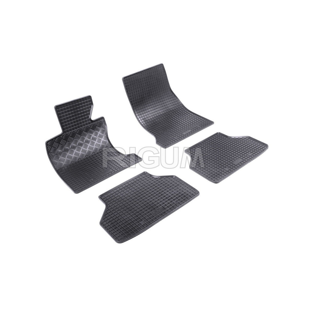 CAR RUBBER FLOOR MATS BLACK BMW 5 E60/E61 (2003-2010) RIGUM