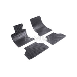 CAR RUBBER FLOOR MATS BLACK BMW 5 E60/E61 (2003-2010) RIGUM