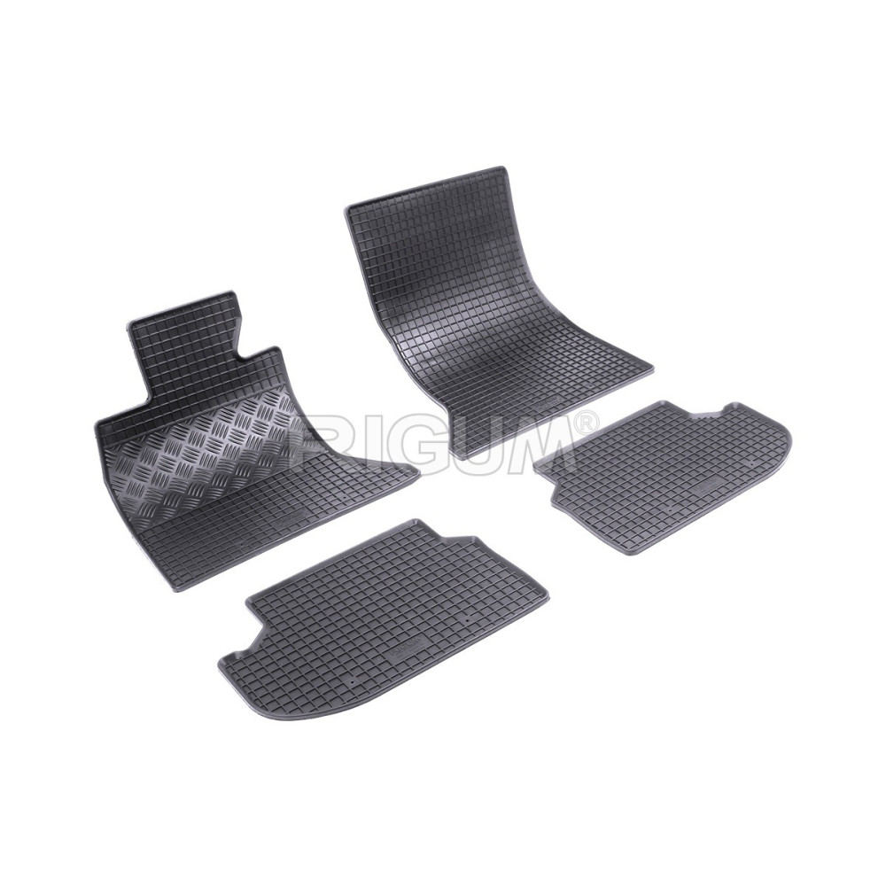 CAR RUBBER FLOOR MATS BLACK BMW 5 F10/F11 (2014-2017) RIGUM