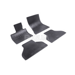 CAR RUBBER FLOOR MATS BLACK BMW X5 E70 (2007-2013) RIGUM