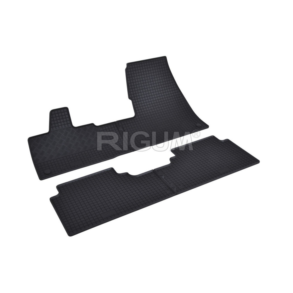 CAR RUBBER FLOOR MATS BLACK BMW i3 (2013-...) RIGUM